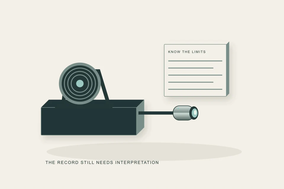 Conceptual illustration of rental camera kit with operating manual