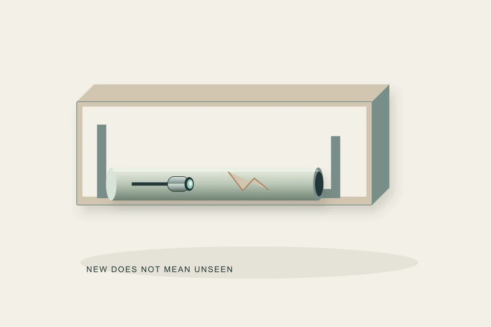 Conceptual illustration of unfinished foundation and construction debris